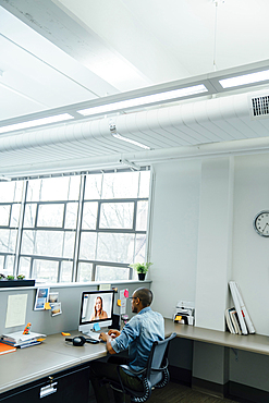 Business people on video conference