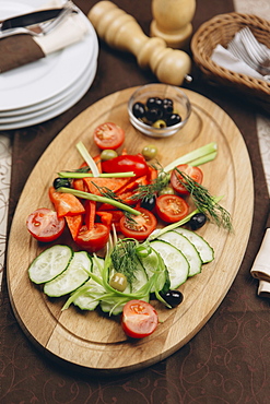 Appetizers tray on table