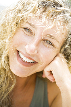 Portrait of smiling Caucasian woman