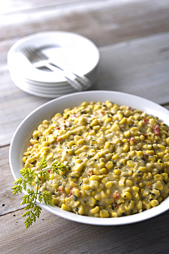 Bowl of creamed corn