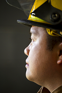 Portrait of Chinese fireman