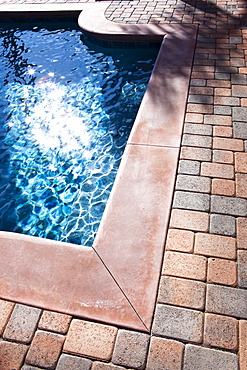 Cropped close-up of swimming pool at Laguna Niguel