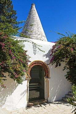 Portugal, Evora, Building exterior representing architecture with Moorish influence