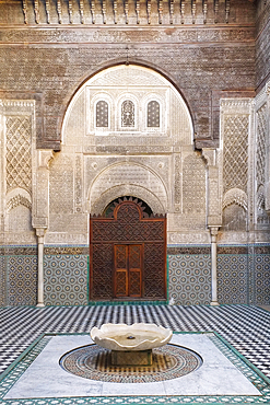 Fes Morocco Al Attarine Madrasa school built in the 14th century