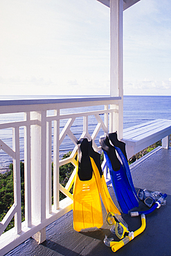 Pair of snorkel gear at Caribbean villa