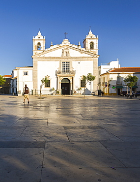 View of the Church of Santa Maria located in the city of Lagos, Faro district, Algarve, Portugal, Europe