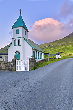 Church of Giogv, Eysturoy Island, Faroe Islands, Denmark, Europe