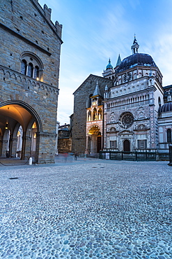 Colleoni Chapel and Basilica Santa Maria Maggiore, Piazza del Duomo square, Citta Alta (Upper Town), Bergamo, Lombardy, Italy, Europe