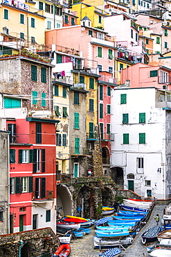 Riomaggiore, Cinque Terre, UNESCO World Heritage Site, La Spezia province, Liguria, Italy, Europe