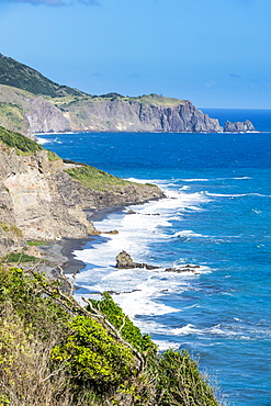 Coastline of Montserrat, British Overseas Territory, West Indies, Caribbean, Central America