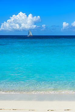 Beach at Maho Bay, Sint Maarten, West Indies, Caribbean, Central America