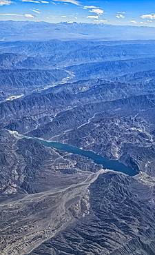 Aerial of the Andes mountains, Chile, South America