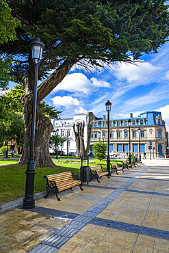 Center of Punta Arenas, Patagonia, Chile, South America