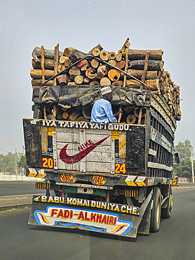 Truck on a local street in Kano, Nigeria