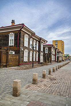 Old tsarist houses, Krasnoyarsk, Siberia, Russia
