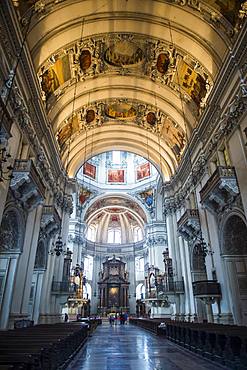 Interior of Salzburg Cathedral, Salzburg, Austria, Europe