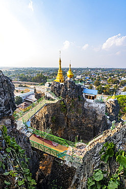 Taung Kew Paya built on rocks, Loikaw, Kayah state, Myanmar (Burma), Asia