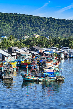 Fishing boat in the Duong Dong Fishing Harbour, island of Phu Quoc, Vietnam, Indochina, Southeast Asia, Asia