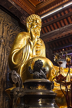 Buddha statue in the Ho Quoc Pagoda Buddhist temple, island of Phu Quoc, Vietnam, Indochina, Southeast Asia, Asia