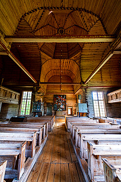 Interior of Petaejeveden (Petajavesi Old Church), Petajavesi, UNESCO World Heritage Site, Finland, Europe