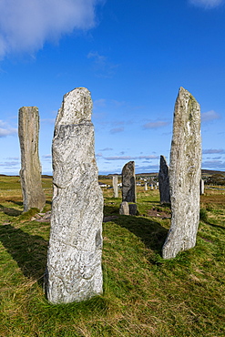 Callanish Stones, standing stones from the Neolithic era, Isle of Lewis, Outer Hebrides, Scotland, United Kingdom, Europe