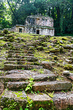 Archaeological Maya site of Yaxchilan in the jungle of Chiapas, Mexico, North America