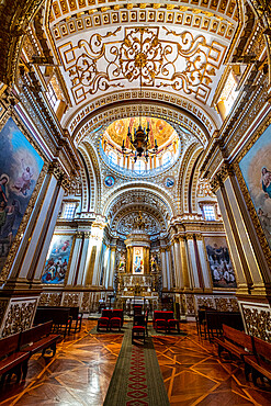 Interior of the Monastery Franciscano de Nuestra Senora de Guadalupe, UNESCO World Heritage Site, Zacatecas, Mexico, North America