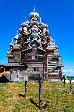 Kizhi Pogost, Transfiguration Church, UNESCO World Heritage Site, Kizhi Island, Karelia, Russia, Europe