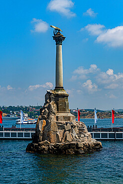 Monument to the Sunken Ships in Sevastopol (Sewastopol), Crimea, Russia, Europe