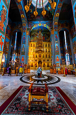 Interior of Abakan Cathedral of the Transfiguration, Abakan, Republic of Khakassia, Russia, Eurasia