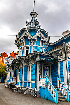 Russian-German wooden House, Tomsk, Tomsk Oblast, Russia, Eurasia