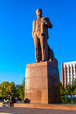 Lenin statue on Lenin Square, Chita, Zabaykalsky Krai, Russia, Eurasia