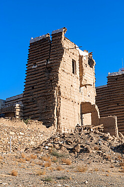 Typical fortified houses, Abha region, Kingdom of Saudi Arabia, Middle East