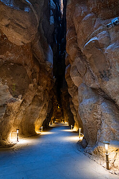 Cave at Al Qarah mountain, Al Ahsa (Al Hasa) Oasis, UNESCO World Heritage Site, Hofuf, Kingdom of Saudi Arabia, Middle East