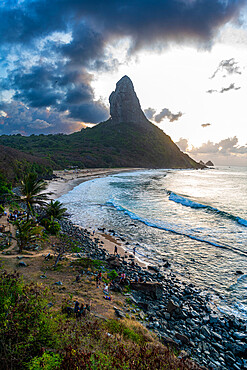 Backlight of Morro do Pico, Fernando de Noronha, UNESCO World Heritage Site, Brazil, South America