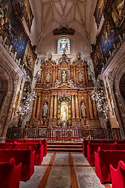 Interior of the Unesco site the cathedral of Seville, Andalucia, Spain