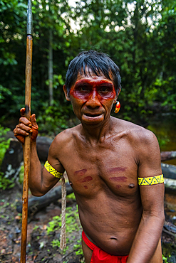 Yanomami man, Yanomami tribe, southern Venezuela, South America