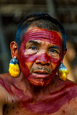 Shamans from the Yanomami tribe practising traditional healing methods, southern Venezuela, South America