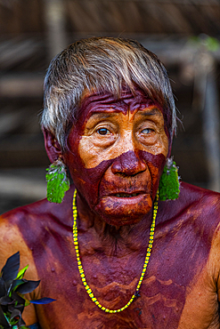 Shamans from the Yanomami tribe practising traditional healing methods, southern Venezuela, South America