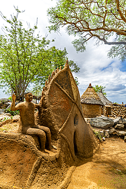 Animist shrine on the border of Nigeria, Northern Cameroon, Africa