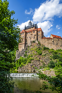 Kriebstein Castle, on the Zschopau River, Kriebstein, Saxony, Germany, Europe