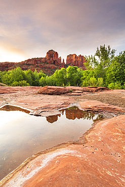 Cathedral Rock seen from Red Rock State Park, Sedona, Arizona, United States of America, North America