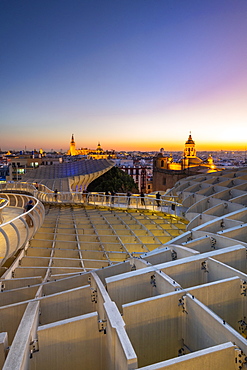 Spiral walkways of the Metropol Parasol, Plaza de la Encarnacion, Seville, Andalusia, Spain, Europe