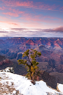 Sunset over Grand Canyon South Rim, UNESCO World Heritage Site, Arizona, United States of America, North America