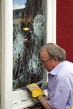 Damage caused by riot and looting in tottenham, london, uk