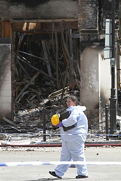 Damage caused by riot and looting in tottenham, london, uk