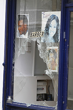 Damage caused by riot and looting in tottenham, london, uk