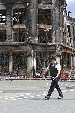 Damage caused by riot and looting in tottenham, london, uk