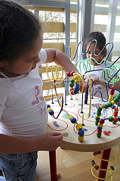 Cyprus.Children play at school near Green Line in Nicosia dividing the Republic of Cyprus and Turkish controlled north