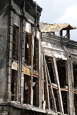 Damage caused by riot and looting in tottenham, london, uk